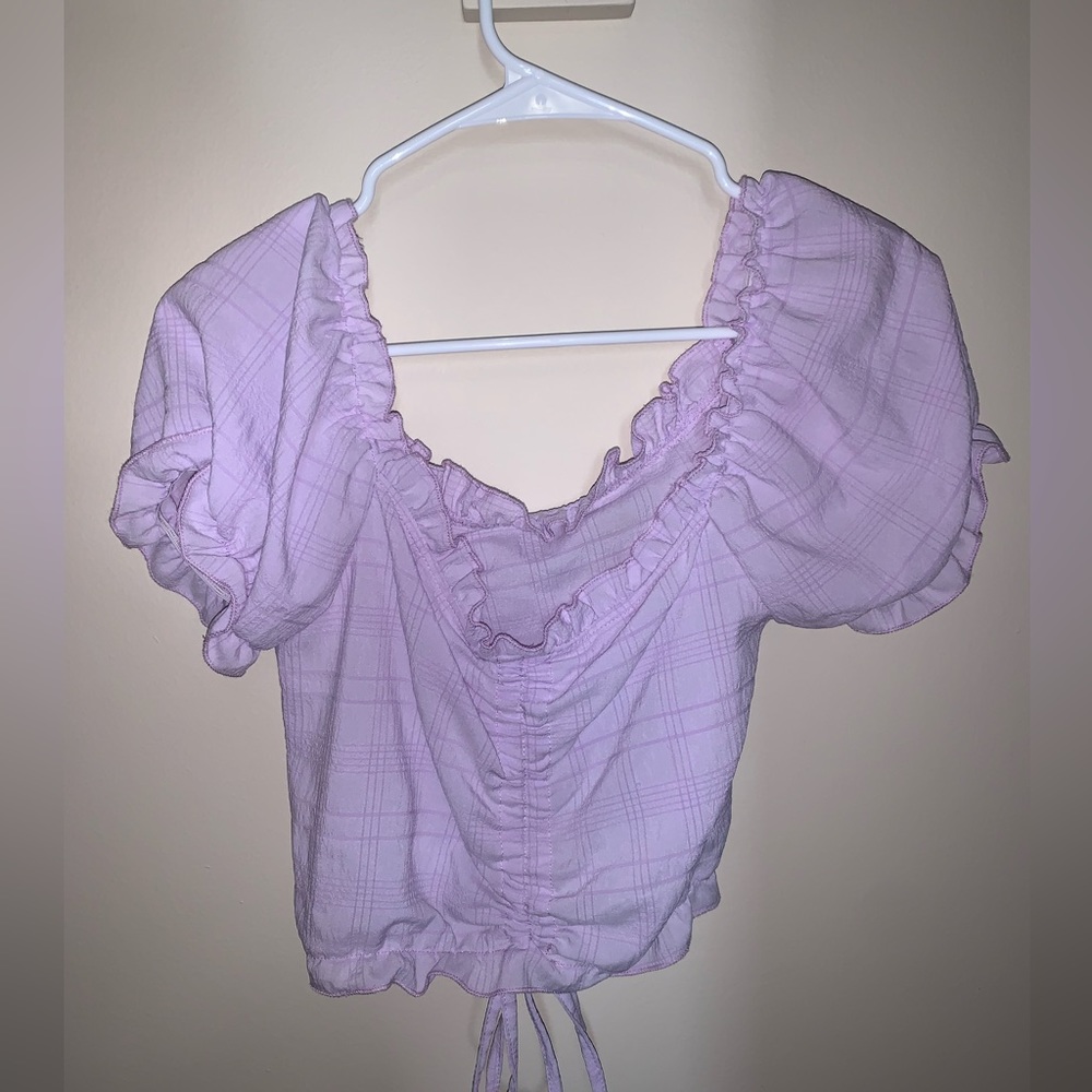Purple crop top
